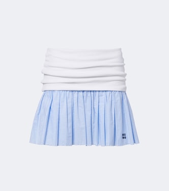 Minirock aus Jersey und Popeline | Miu Miu