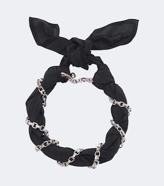 Chain-detail silk scarf | Toteme