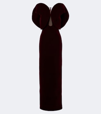 Robe longue en velours | David Koma