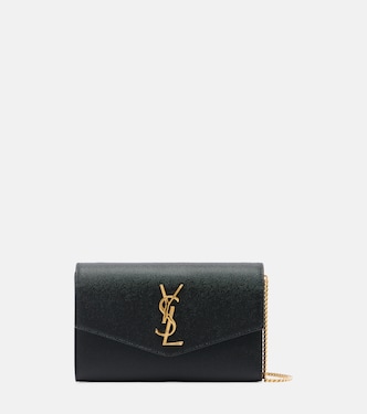 Uptown leather wallet on chain | Saint Laurent