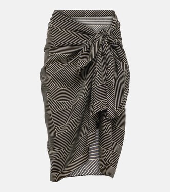 Paréo Monogram en coton et soie | Toteme