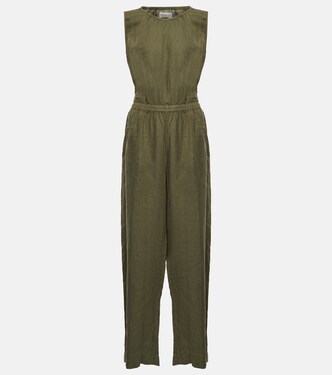 Vivi cutout linen jumpsuit | Velvet