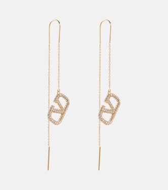 VLogo Signature embellished earrings | Valentino