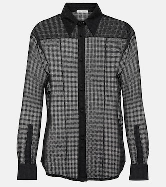 Gingham lace shirt | Ami Paris