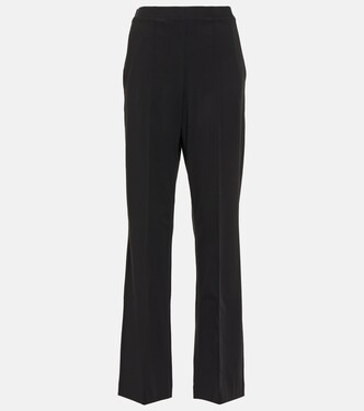 Pantalon droit Leisure Calca à taille haute en soie | Max Mara