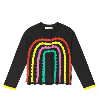 Ruffled cotton-blend cardigan | Stella McCartney Kids