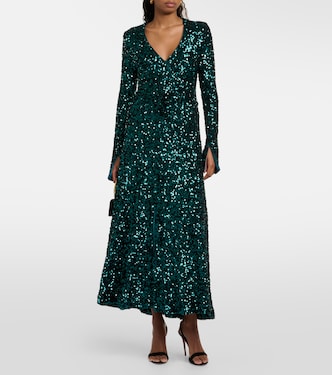 rotate dress green Rent Noon Puff Sleeved Dress | Rotate Birger Christensen main image 0