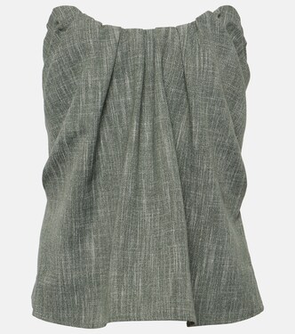 Gathered wool-blend top | CO