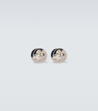 Boutons de manchettes Interlocking G en argent sterling | Gucci