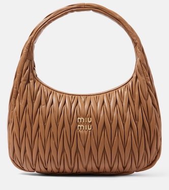 Wander Medium matelassé leather shoulder bag | Miu Miu