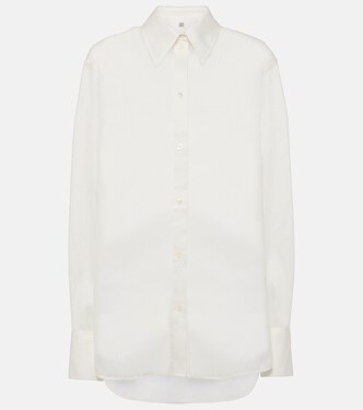 Oversized cotton-blend shirt | Toteme