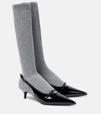 Escarpins en cuir avec chaussettes | Magda Butrym