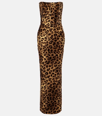 Ambra leopard-print cotton corset gown | The New Arrivals Ilkyaz Ozel