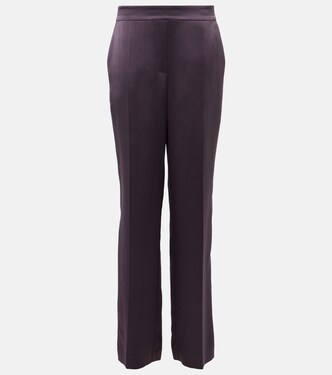 Weite High-Rise-Hose Tova aus Seidensatin | Joseph