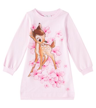 x Disney® cotton-blend jersey dress | Monnalisa