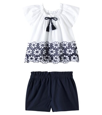Baby bow-detail cotton dress | Patachou