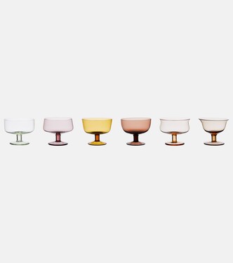 Diseguale set of 6 glass ice cream bowls | Bitossi
