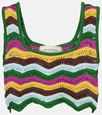 Kim crochet cotton-blend top | Bananhot