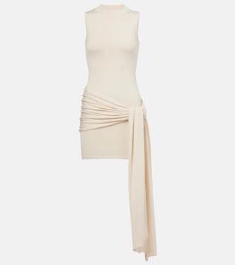 فستان قصير محبوك من الحرير والقطن | Aya Muse