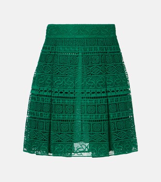 Minifalda de macramé de tiro alto | Elie Saab