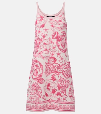 Underwater Barocco terry jacquard minidress | Versace