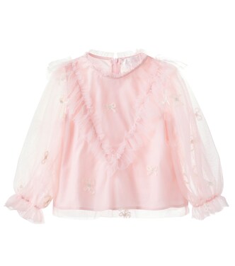 Embroidered tulle blouse | Petite Amalie  
