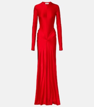 Vestido de fiesta de satén fruncido | Victoria Beckham