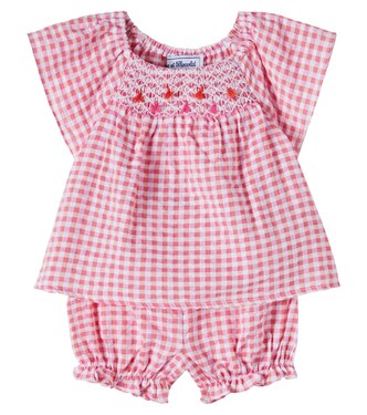 Baby gingham cotton top and shorts set | Tartine et Chocolat