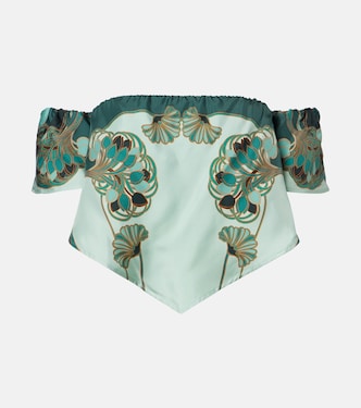 Sand Dollar printed silk top | La DoubleJ