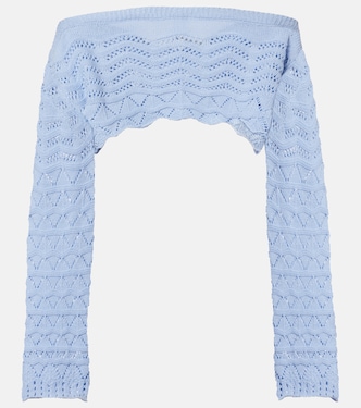 Helena crochet cotton-blend crop top | Bananhot