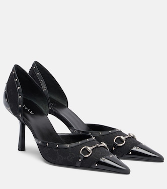 Salones Savoy de lona GG con Horsebit | Gucci