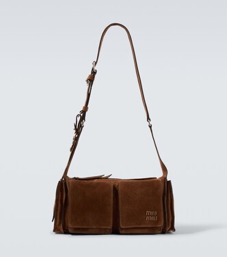 Utilitaire suede shoulder bag | Miu Miu