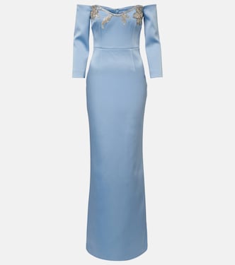 Kai embellished satin bustier gown | Rebecca Vallance