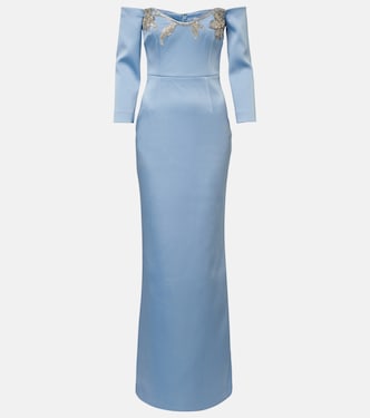 Kai embellished satin bustier gown | Rebecca Vallance