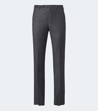 Virgin wool flannel slim pants | Slowear