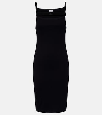 Ribbed-knit cotton jersey midi dress | Courrèges
