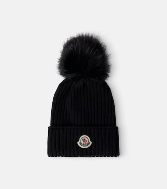 Ribbed-knit virgin wool beanie | Moncler Enfant