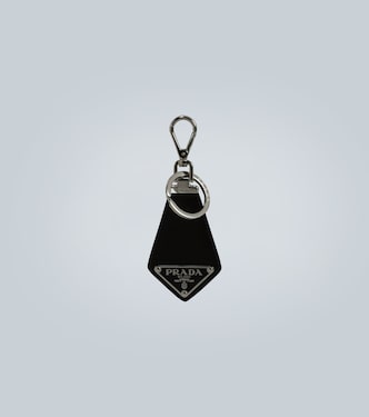 Leather key ring with logo | Prada