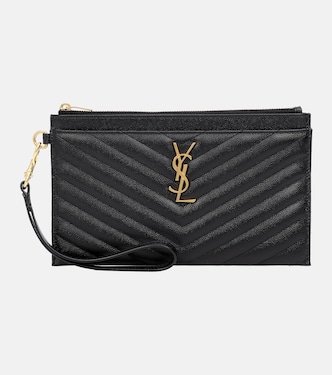 Monogram Large leather pouch | Saint Laurent