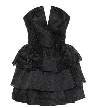 Robe bustier en soie à pois | Rasario