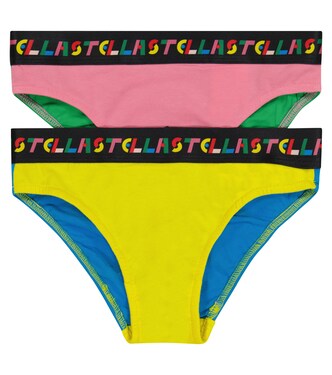 Set of 2 cotton-blend jersey briefs | Stella McCartney Kids
