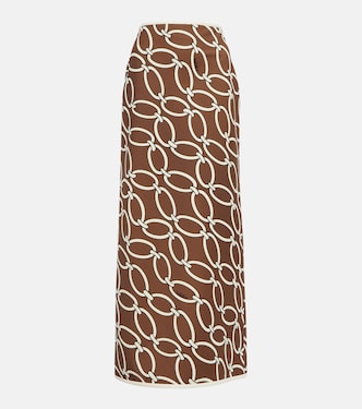 Chain-print maxi skirt | Valentino