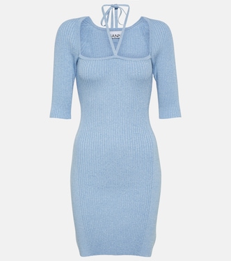 Minikleid aus Mélange-Strick | Ganni