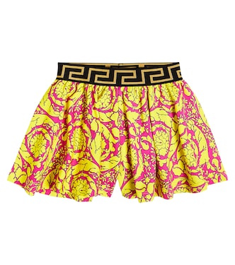 Barocco cotton fleece skirt | Versace Kids