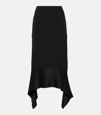 Crêpe and satin midi skirt | Toteme