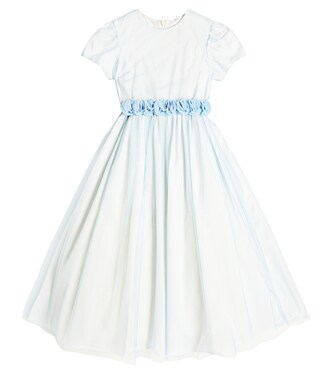 Floral-appliqué tulle dress | Il Gufo