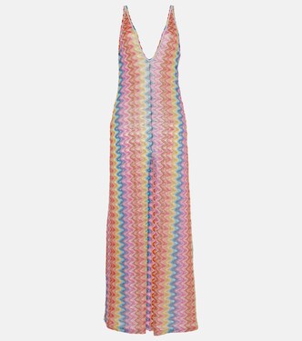 Robe longue Zig Zag en coton mélangé | Missoni