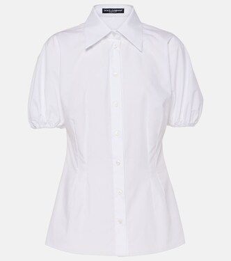 Puff-sleeve cotton poplin blouse | Dolce&Gabbana