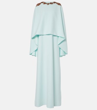 Robe longue Elin en crêpe à ornements | Costarellos