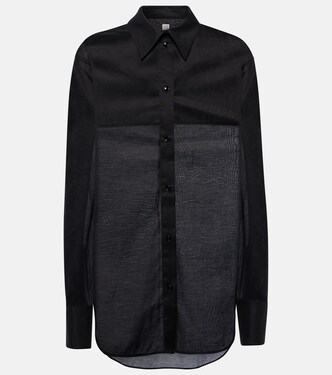 Oversized cotton-blend shirt | Toteme